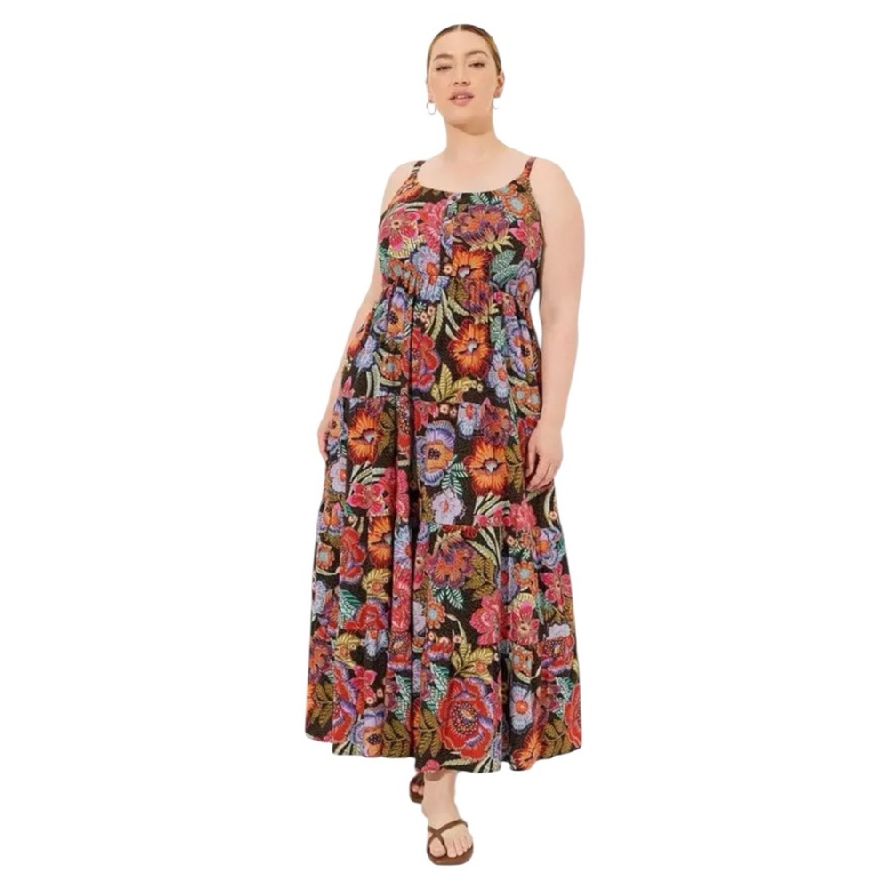NWT Torrid Red and Orange Sleeveless Sundress Maxi
